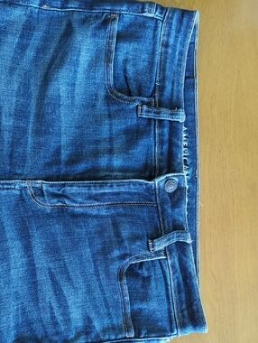 American Eagle Outfitters Medium Wash High Waist Skinny Jeans (10R)